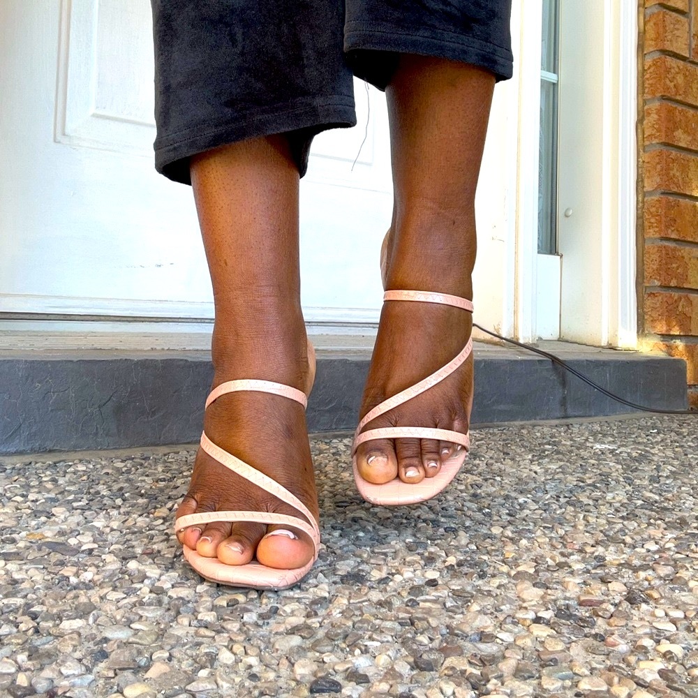 SIZE 10 | BEIGE OPEN BACK HEELS